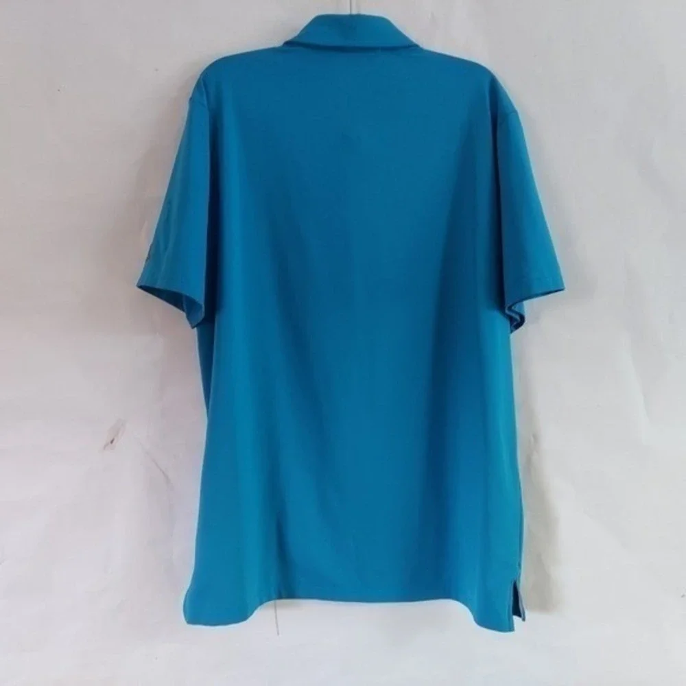 Adidas Polo‎ Men L Blue Golfcore Performance Moisture Wicking Active Lifestyle